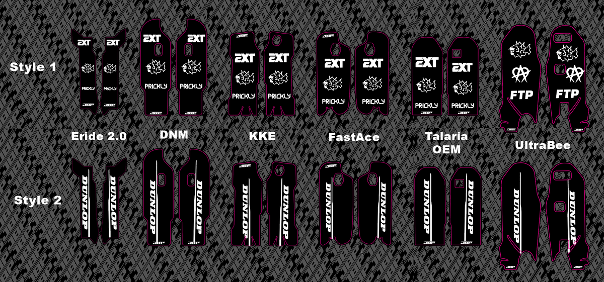 Fork Guard Decals (Talaria OEM, UltraBee, KKE, DNM, FastAce, Eride 2.0)